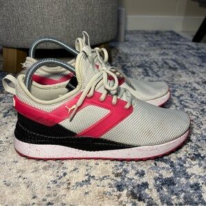 Puma Bright Rose & Gray Pacer Next Excel Running Lace-Up Sneakers Size 8